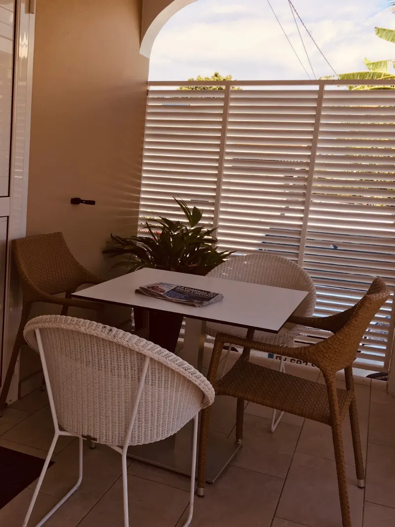 La terrasse privative d'une chambre Confort